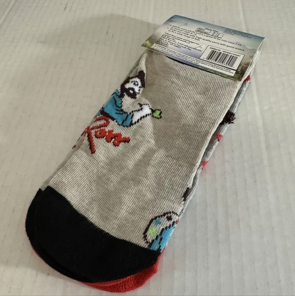 Bob Ross Low Cut Socks 2 Pack Unisex Men’s Size 8-12 Joy Of Painting - Picture 3 of 3
